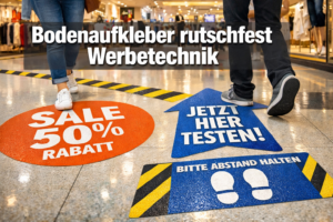 Bodenaufkleber rutschfest Werbetechnik