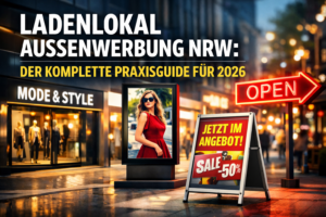 Ladenlokal Außenwerbung NRW