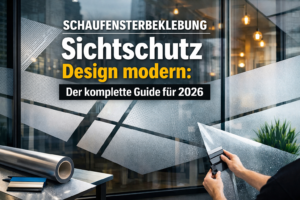 Schaufensterbeklebung Sichtschutz Design modern