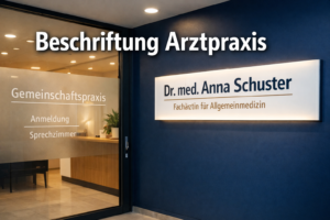 Beschriftung Arztpraxis